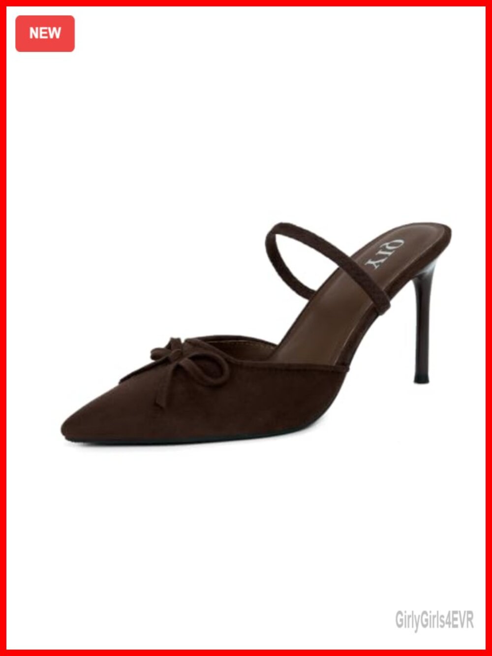 Faux Suede Pointed Toe Slingback Stiletto Kitten Heel Pumps for Party